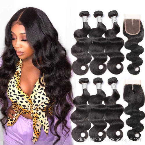 Cheap Vendors Manufactuer Meche-Bresilienne-En-Gros Cuticle Aligned Virgin Hair With Closure Frontal Set